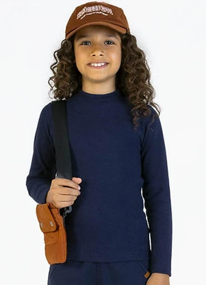 Soft Bonni - Blusa Infantil em Punho Azul - SOFT BONNI