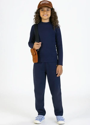 Soft Bonni - Blusa Infantil em Punho Azul - SOFT BONNI