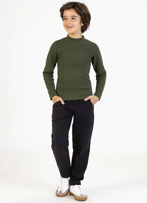 Soft Bonni - Blusa Infantil em Punho Verde - SOFT BONNI