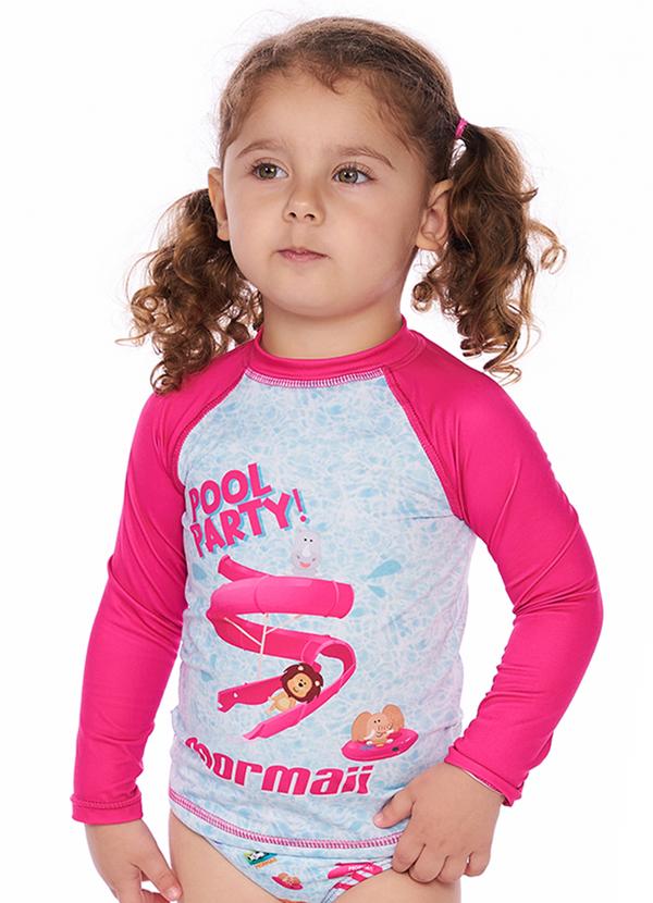 Mormaii - Blusa Infantil Proteção Solar Uv50+ Rosa
