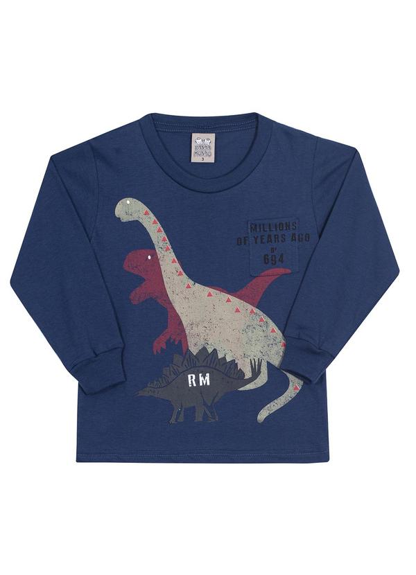 Randa Mundu - Blusa Masculina Meia Malha Azul