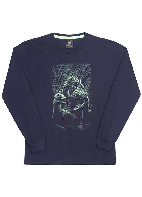 Randa Mundu - Blusa Masculina Meia Malha Azul