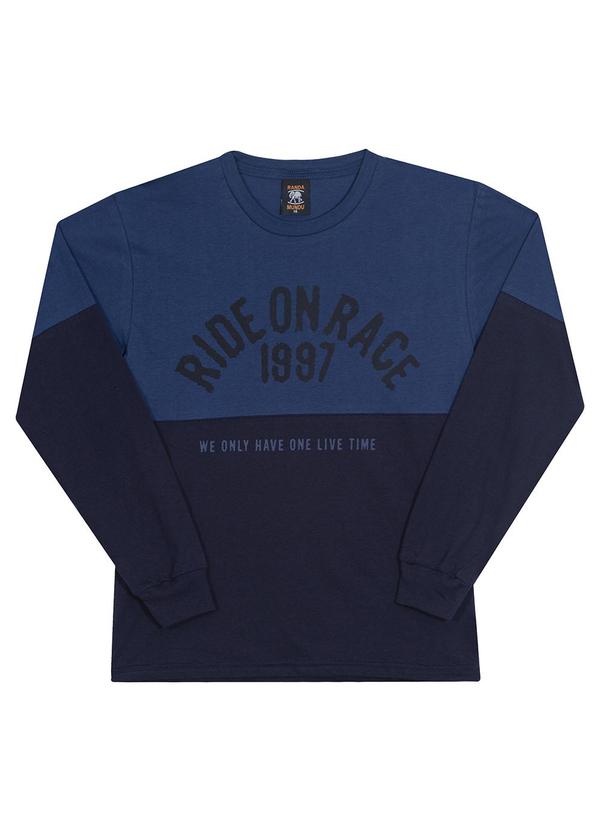 Randa Mundu - Blusa Masculina Meia Malha Azul