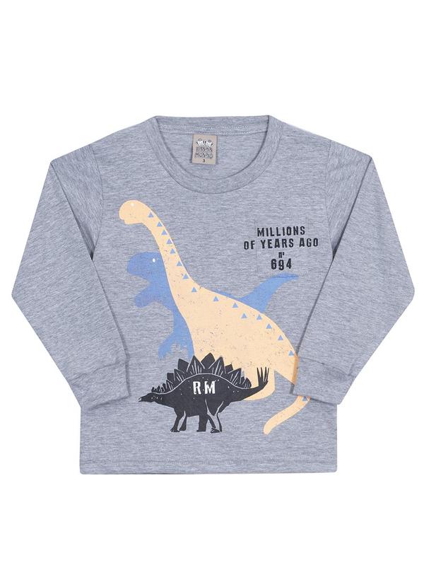 Randa Mundu - Blusa Masculina Meia Malha Cinza