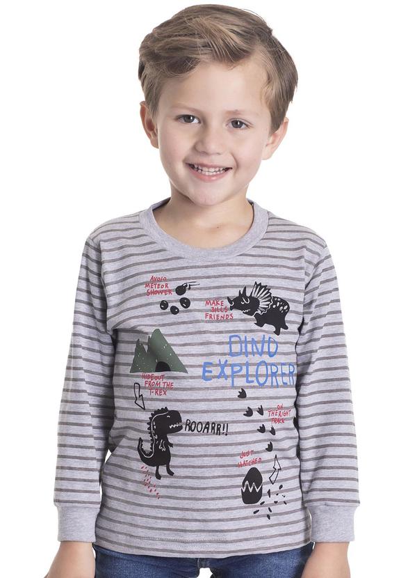 Randa Mundu - Blusa Masculina Meia Malha Cinza