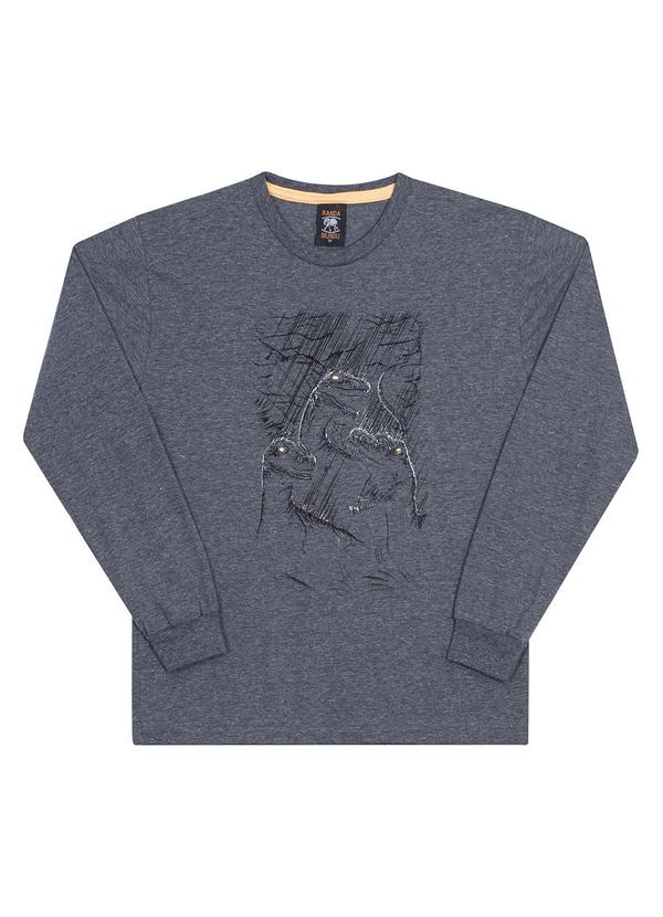 Randa Mundu - Blusa Masculina Meia Malha Cinza