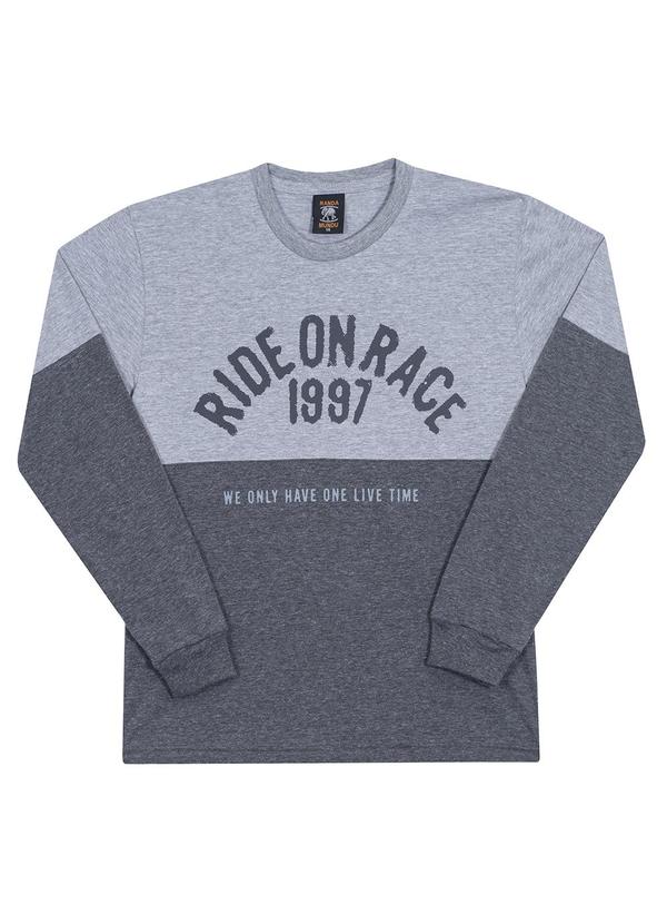 Randa Mundu - Blusa Masculina Meia Malha Cinza