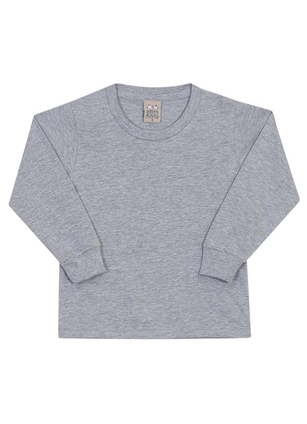 Randa Mundu - Blusa Masculina Meia Malha Cinza