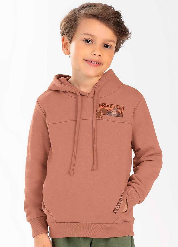 Cativa Kids - Blusão com Capuz Masculino Infantil Marrom