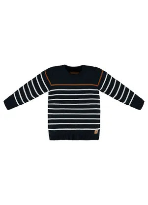 Up Baby - Blusão Menino Manga Longa em Tricot Azul - UP BABY