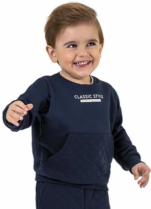 Marisol - Blusão Moletom Infantil Azul - MARISOL