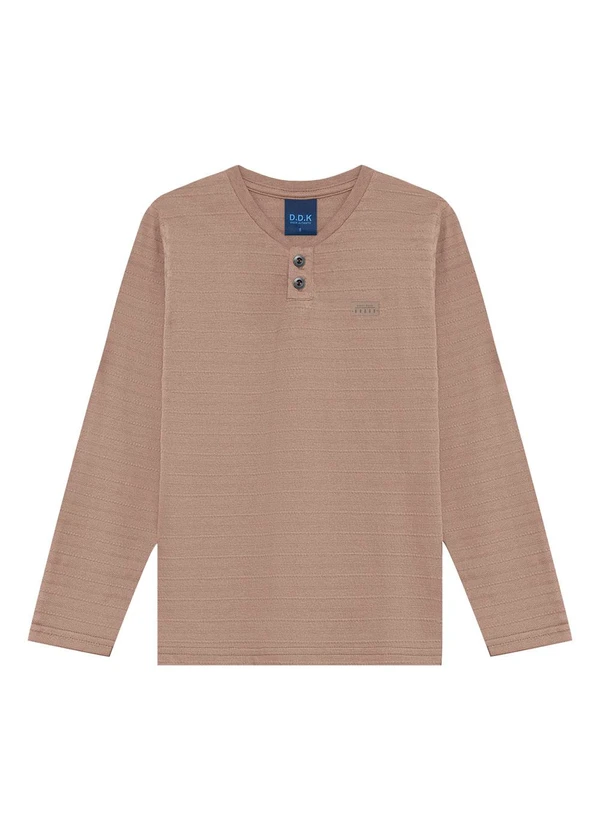 Ddk - Camisa Infantil com Botões Bege