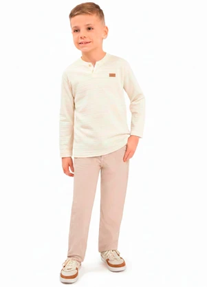 Ddk - Camisa Infantil com Botões Cinza - DDK