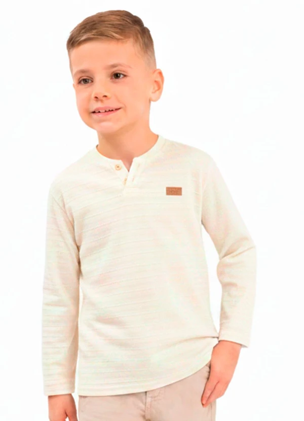 Ddk - Camisa Infantil com Botões Cinza