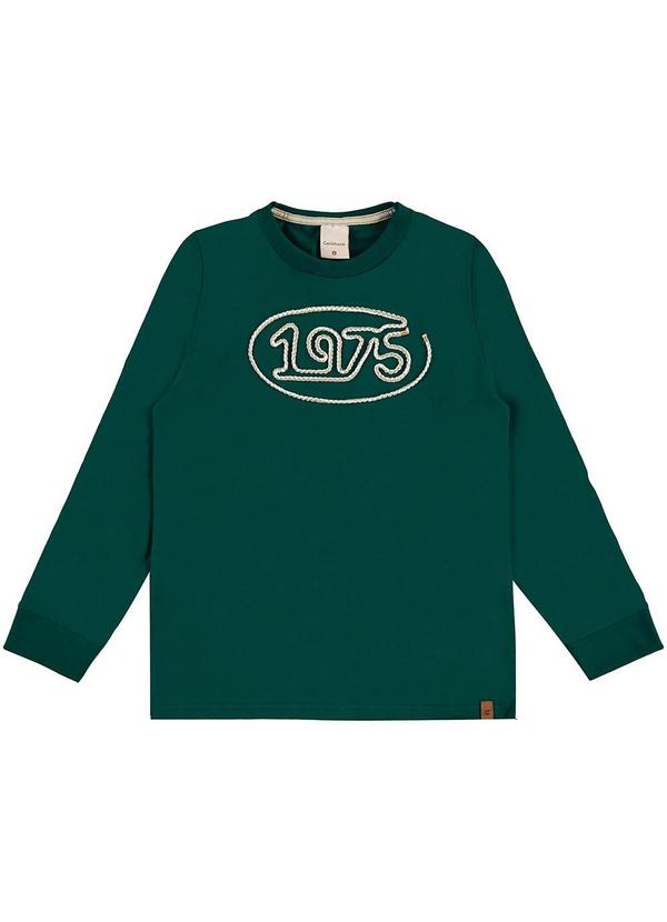 Carinhoso - Camiseta 1975 em Malha Menino Verde 3