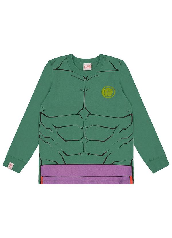 Malwee Kids - Camiseta Armadura Hulk® MeninoVerde