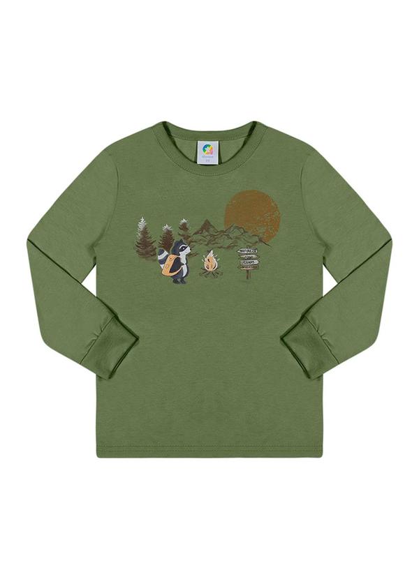 Alenice - Camiseta Aventura Menino Verde 1