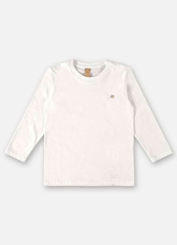 Up Baby - Camiseta Básica Infantil Menino Branco