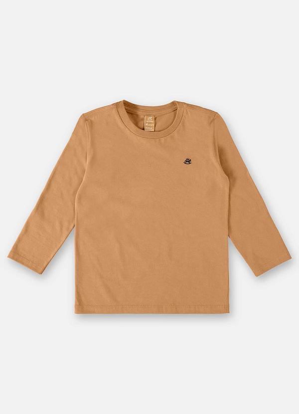 Up Baby - Camiseta Básica Infantil Menino Marrom