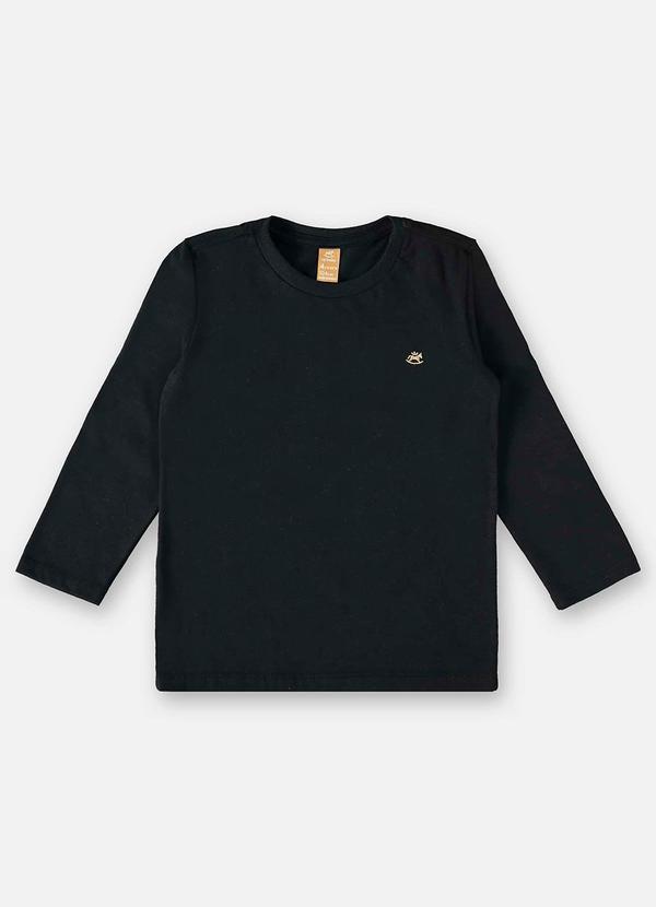 Up Baby - Camiseta Básica Infantil Menino Preto