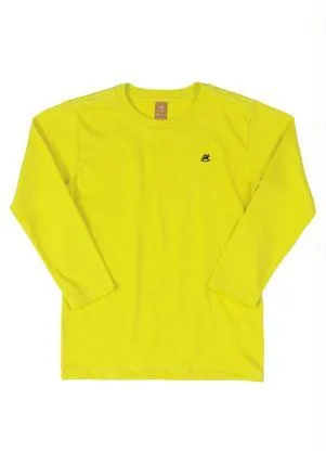 Up Baby - Camiseta Básica Manga Longa Amarelo - UP BABY