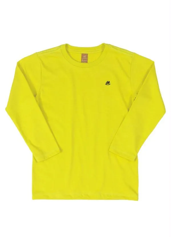 Up Baby - Camiseta Básica Manga Longa Amarelo