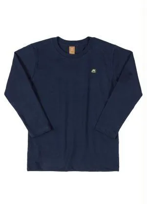 Up Baby - Camiseta Básica Manga Longa Azul - UP BABY