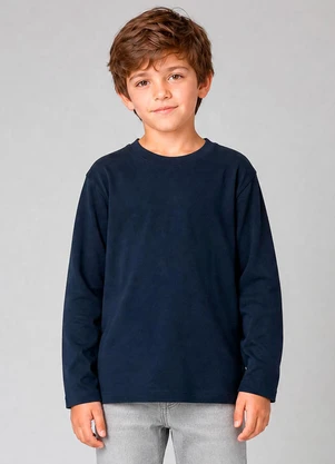 Marlan - Camiseta Básica Manga Longa Preto - MARLAN