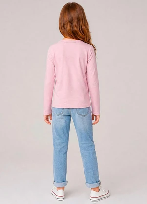 Marlan - Camiseta Básica Manga Longa Rosa - MARLAN