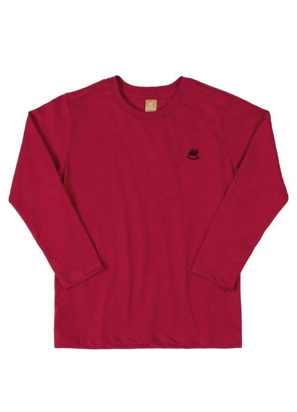 Up Baby - Camiseta Básica Manga Longa Vermelho