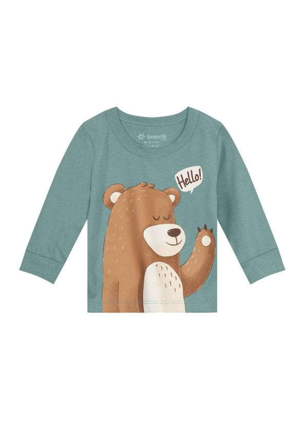 Brandili Baby - Camiseta Bebê Menino de UrsinhoVerde