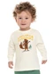 Elian - Camiseta Bebê Menino Estampa Animais Bege - variação: Bege