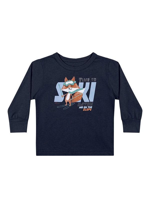 Elian - Camiseta Bebê Menino Estampa Animais Azul