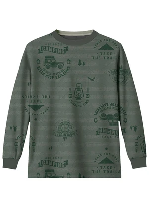 Malwee Kids - Camiseta Camping em Malha Verde Musgo - MALWEE KIDS