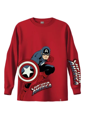 Malwee Kids - Camiseta Capitan America® Vermelho - MALWEE KIDS