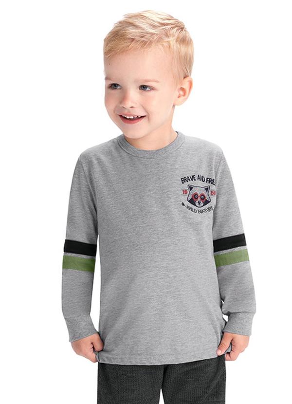 Alenice - Camiseta Corajoso Menino Cinza