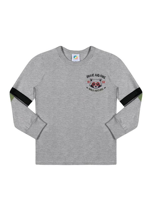 Alenice - Camiseta Corajoso Menino Cinza 2