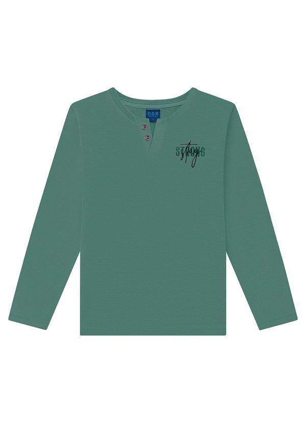 Ddk - Camiseta de Manga Longa com Bordado Verde 3
