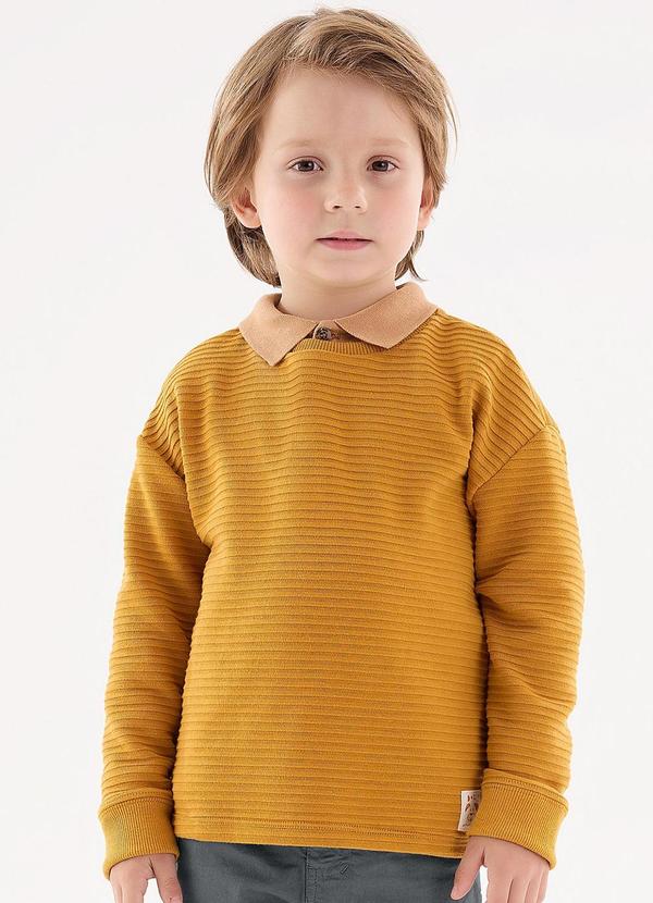 Up Baby - Camiseta de Manga Longa Infantil Amarelo