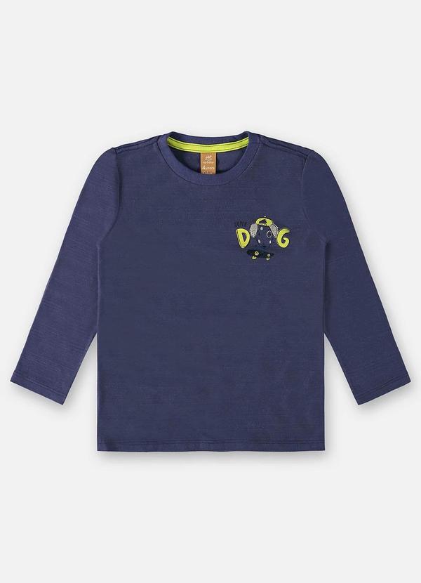 Up Baby - Camiseta de Manga Longa para Menino Azul 5