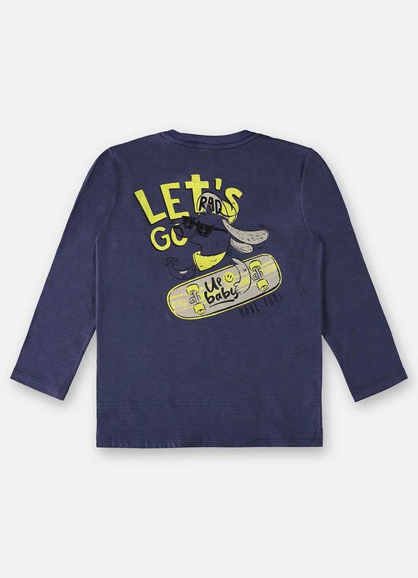 Up Baby - Camiseta de Manga Longa para Menino Azul 6