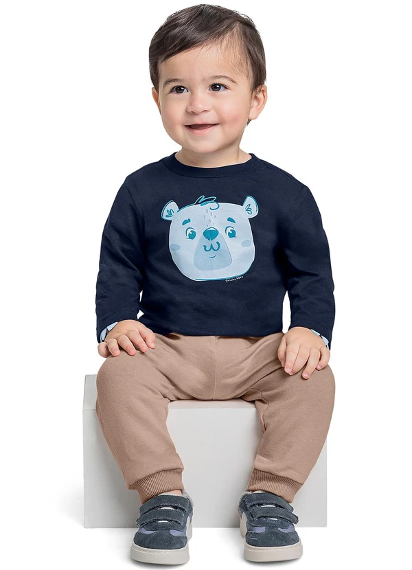 Quimby - Camiseta de Ursinho Bebê Azul 2