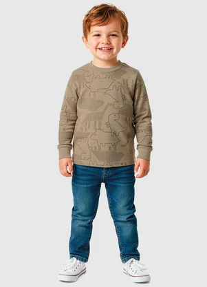 Malwee Kids - Camiseta Dinossauros Areia - MALWEE KIDS