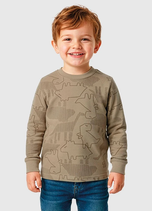 Malwee Kids - Camiseta Dinossauros Areia