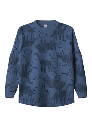 Malwee Kids - Camiseta Dinossauros Azul Marinho - MALWEE KIDS