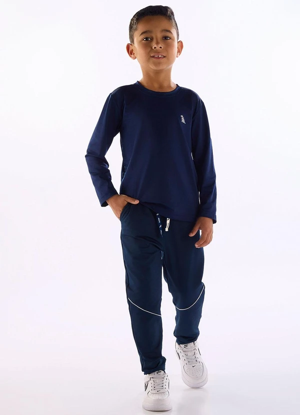 Quimby - Camiseta Dry Fit Manga Longa Azul 2