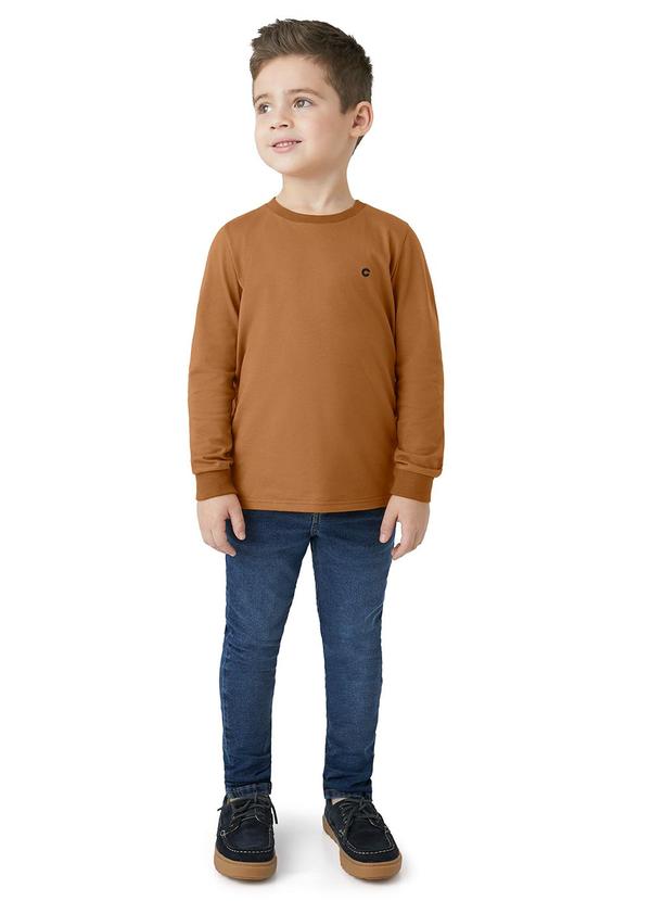 Carinhoso - Camiseta em Malha com Bordado Marrom 2