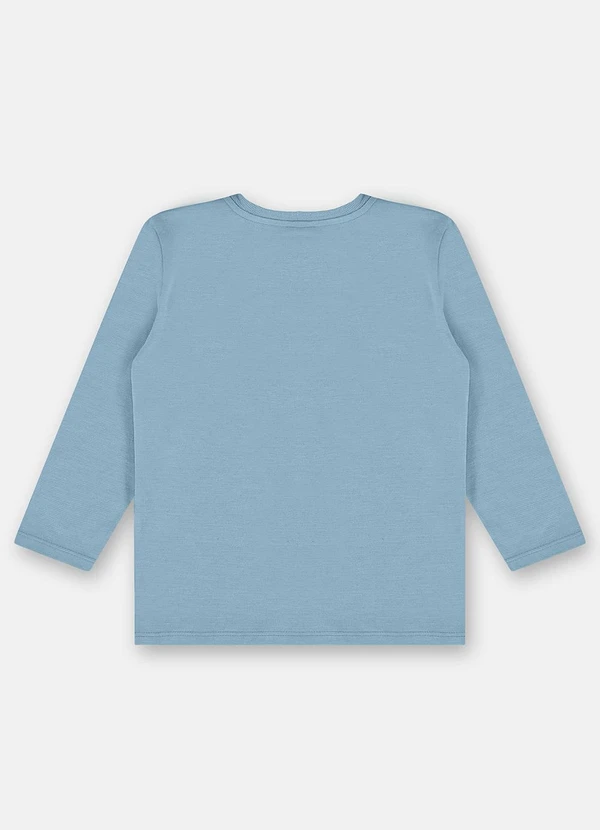 Up Baby - Camiseta em Malha Flamê Linho Azul 2