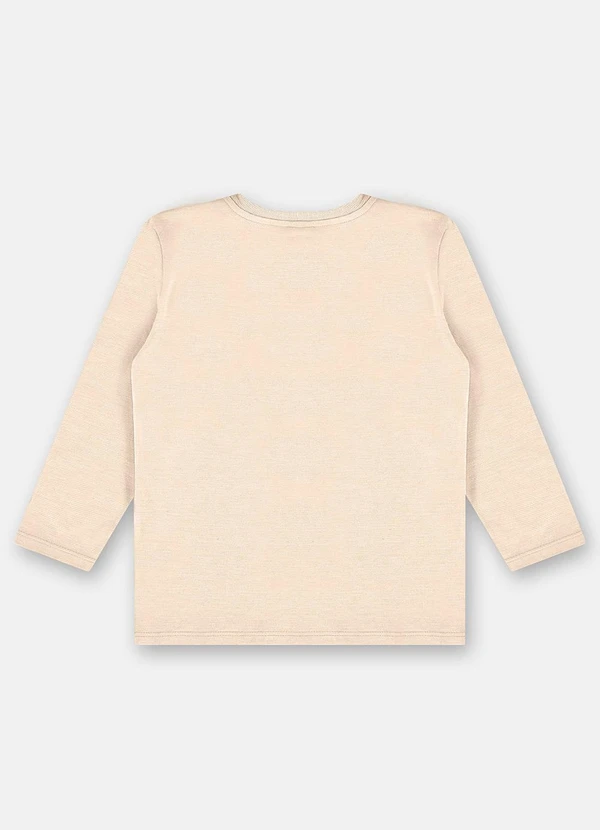Up Baby - Camiseta em Malha Flamê Linho Bege 2