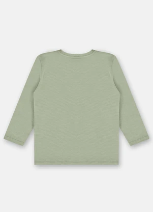 Up Baby - Camiseta em Malha Flamê Linho Verde - UP BABY